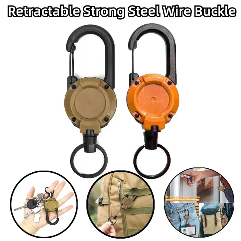 Conventional Reel - หัวเข็มขัดแบบพับเก็บได้ Heavy Duty Pull Reel Carabiner