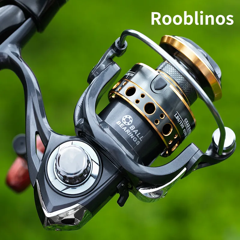 Trolling Reel - Rooblinos BK Spinning Fishing Reels สําหรับน้ําเค็มน้ําจืดโลหะ