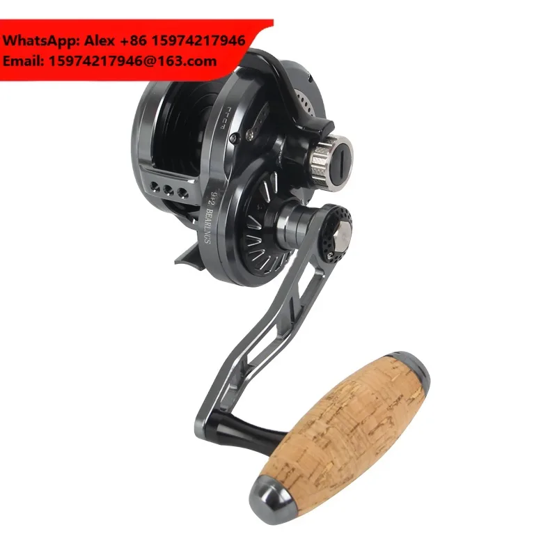 Reel Drag Knob - มือหมุนรอกตกปลาโลหะสำหรับตกปลาทะเล อุปกรณ์ตกปลา 9+2BB อัตราทดเกียร์ 6.3:1 แรงดึงสูงสุด
