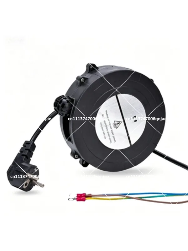Electric Reel - สายไฟฟ้าแบบม้วนเก็บได้ H05VV-F 3G 0.75mm² 4.5m พร้อมปลั๊ก,