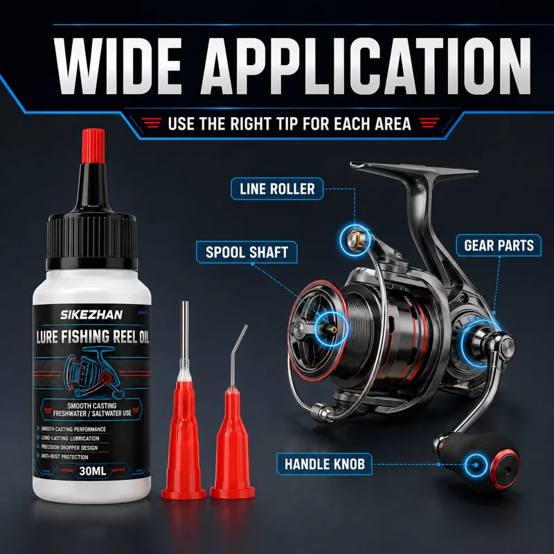Reel Lubricant - น้ำมันหล่อลื่นสำหรับรอกตกปลาแบบมืออาชีพ – ออกแบบหัวเข็มอย่างแม่นยำสำหรับลูกปืนและเฟือง, ป้องกันสนิม, ลื่นไหลและทนทาน
