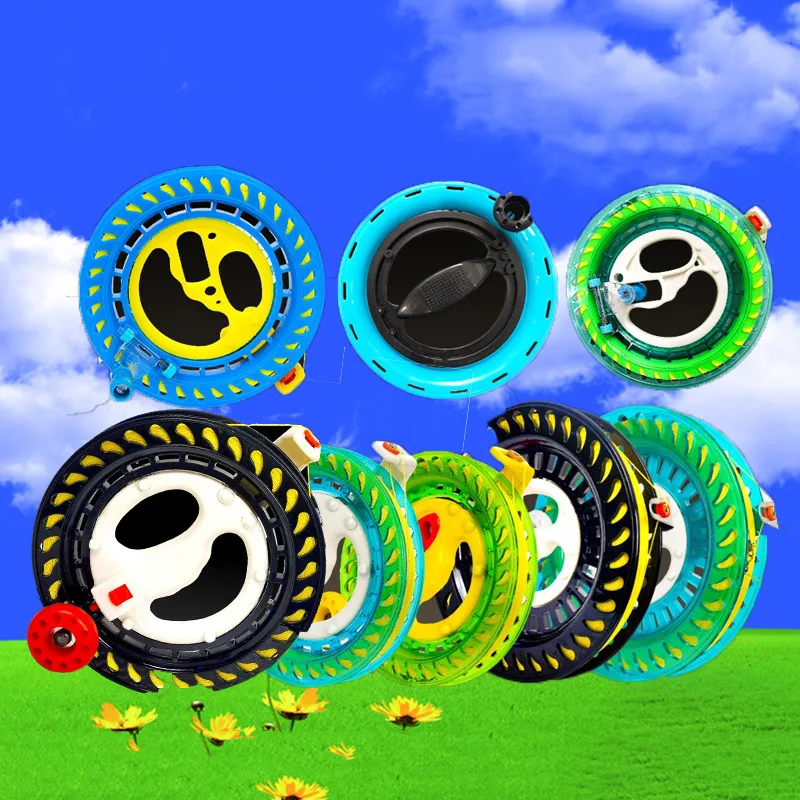 Fly Reel - ที่จับแบบวงกลมสำหรับเล่นว่าวกลางแจ้ง 1 ชิ้น พร้อมรอกว่าว 100-400 เมตร