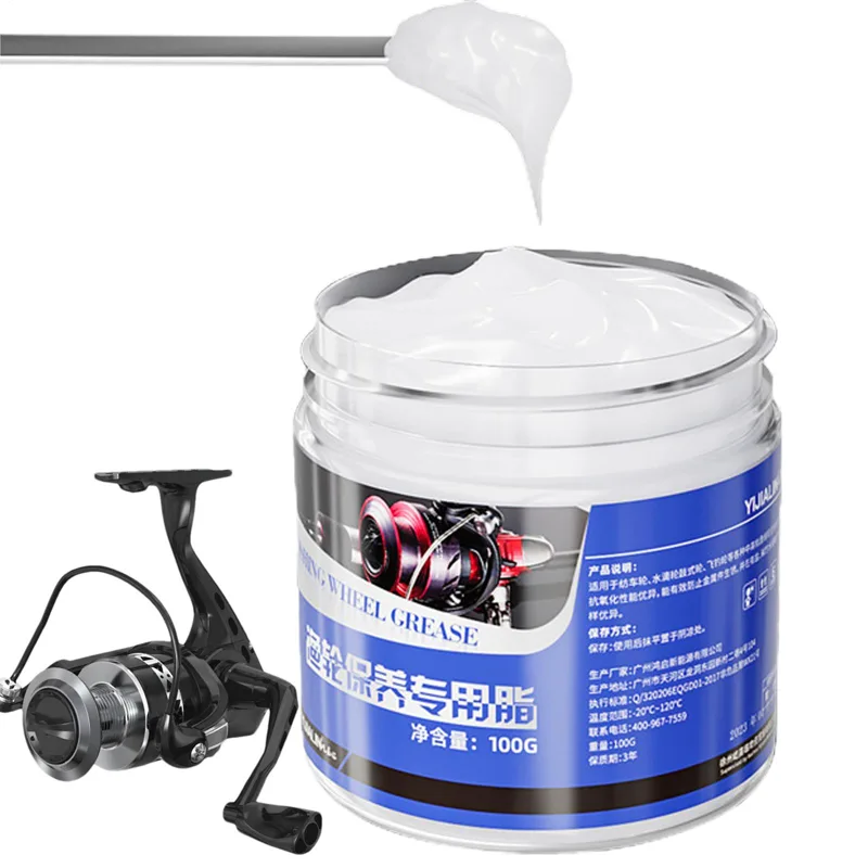 Reel Grease - น้ำมันหล่อลื่นรอกตกปลา น้ำมันหล่อลื่นรอกตกปลาที่มีประสิทธิภาพ อุปกรณ์ดูแลรอกตกปลา 100 กรัม น้ำมันหล่อลื่นรอกตกปลาที่มีประสิทธิภาพ