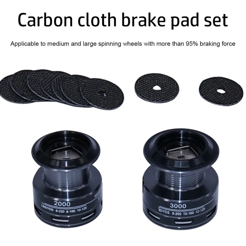 Reel Repair Kit - ชุด3ชิ้นรอกบันไดจักรยานรีลบันไดจักรยานผ้าคาร์บอนไฟเบอร์รอกม้วนตกปลาลากแก้ไขเสถียรภาพ