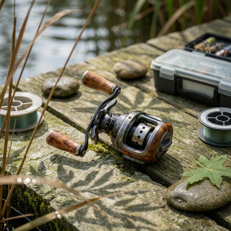 Reel Handle - 2 ชิ้น ลูกบิดมือหมุนรอกตกปลา อะไหล่ทดแทน ทำจากไม้ ทนทาน
