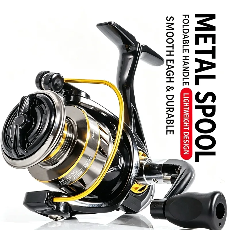 Spinning Reel - รอกตกปลาโลหะเต็มตัว, รอกตกปลาแบบตีไกลอเนกประสงค์, อุปกรณ์เสริมสำหรับเรือเดินทะเลและเรือยอชท์สำหรับตกปลาทะเลและตกปลาด้วยเหยื่อปลอม