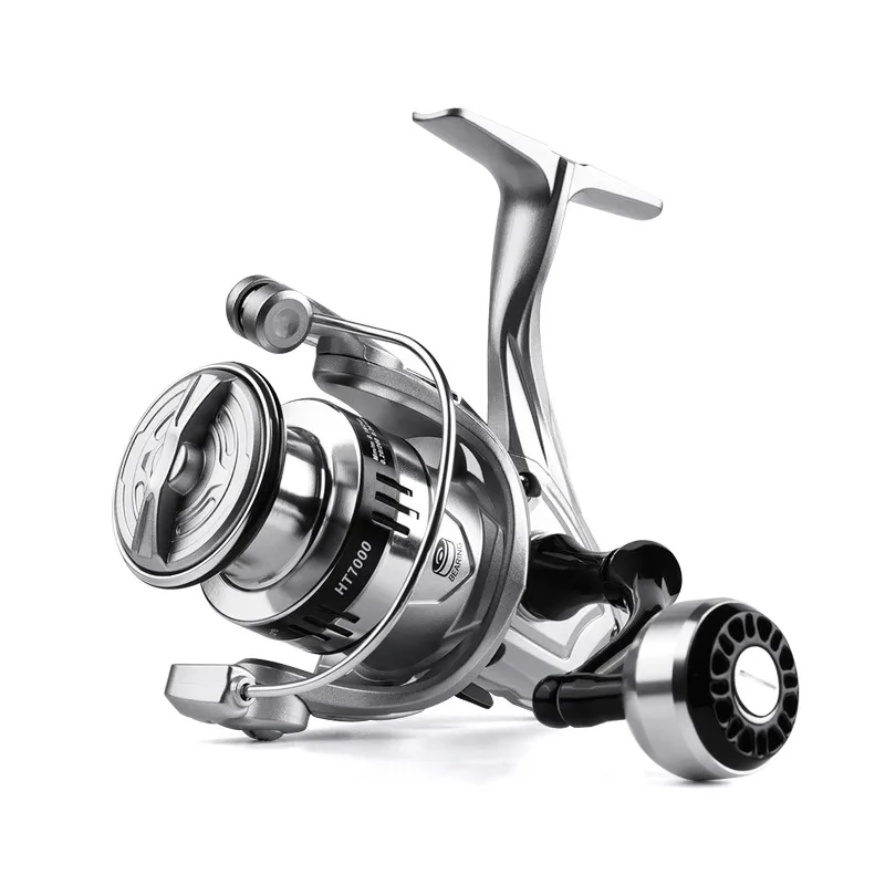 Reel Drag Knob - รอกตกปลาสีเงินแบบสปินนิ่ง น้ำหนักเบาพิเศษ แกนโลหะ ผลิตด้วยเครื่อง CNC ด้ามจับโลหะ