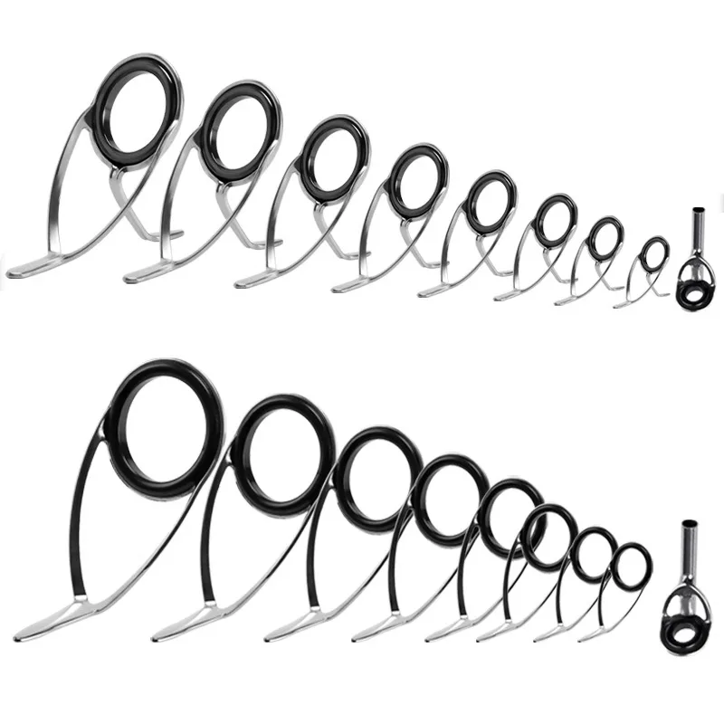Reel Repair Kit - ชุดซ่อมห่วงนำทางเบ็ดตกปลา9ชิ้น, แหวนเซรามิกสปินนิ่งการสร้างเสาตาใหม่ชุดเปลี่ยนอุปกรณ์ตกปลา