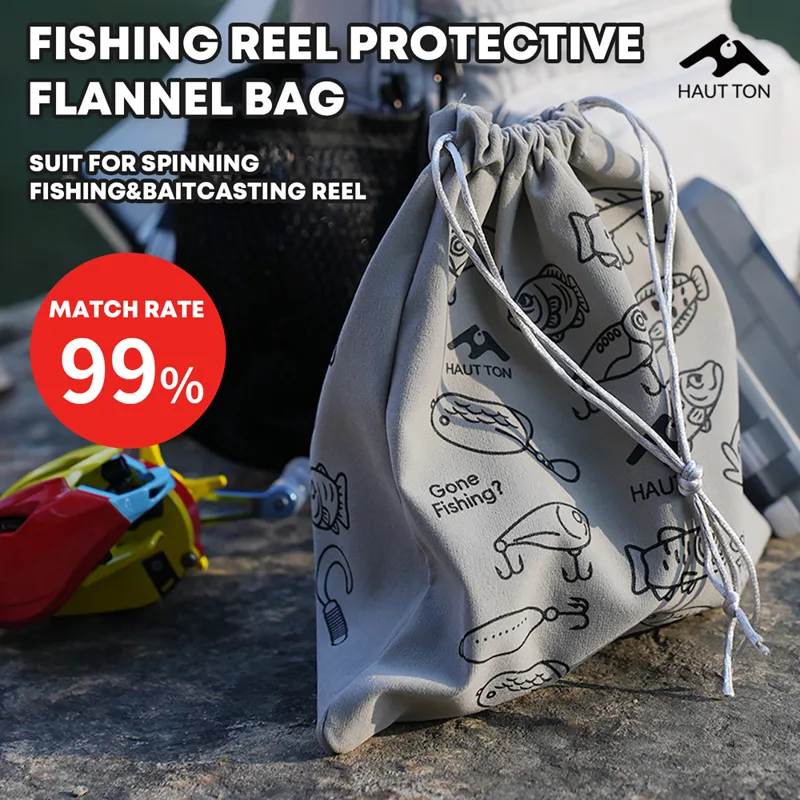 Trolling Reel - HAUT TON กระเป๋าเก็บรอกตกปลาแบบนุ่มสำหรับรอกสปินนิ่งและรอกเบทคาสติ้งและรอกทรอลลิ่ง ทนทานต่อการสึกหรอ