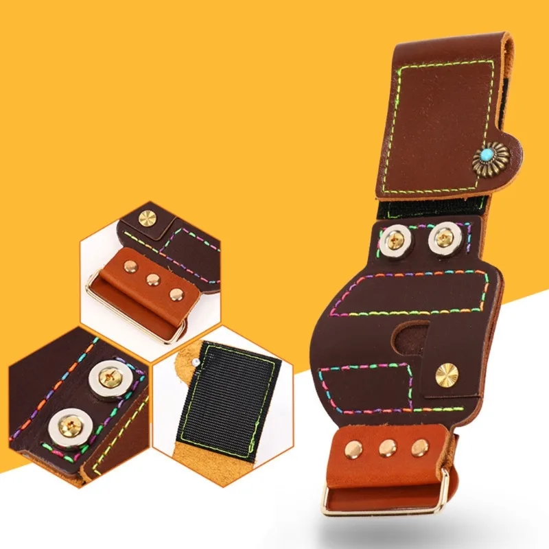 Reel Cover - Leathers นาฬิกาข้อมือป้องกันสายรัดข้อมือ การล่าสัตว์ยิง Reel สายคล้อง Hook
