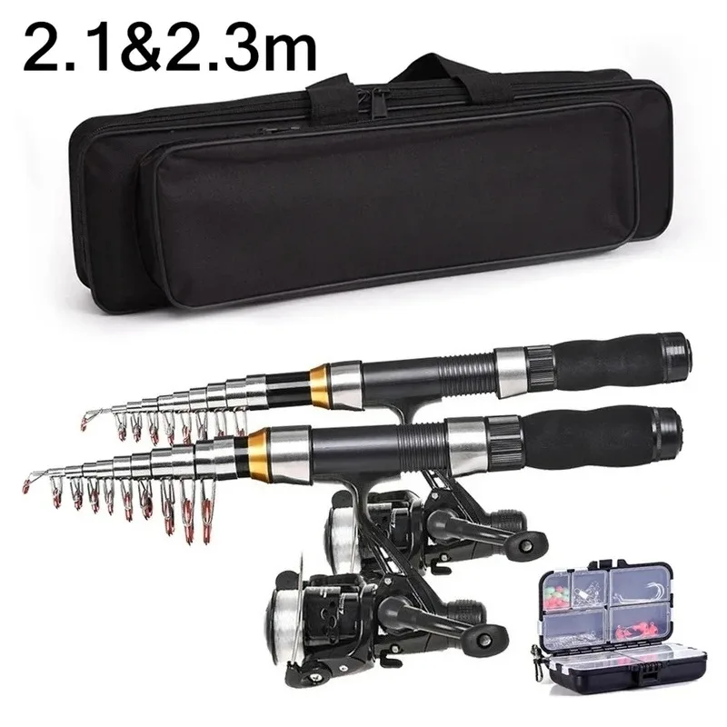 Reel Bag - ชุดคันเบ็ดตกปลา BRAVMAK 2.1/2.3 เมตร แบบยืดหดได้ พร้อมรอก