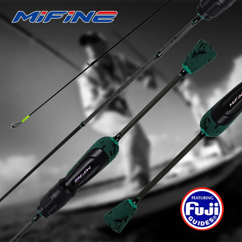 Trolling Reel - Mifine Showtime XUL เหยื่อเบ็ดตกปลาปั่นน้ำหนักเบา0.3-2G 30T คาร์บอนไฟเบอร์ฟูจิแหวนกลวงปลายคันเบ็ดตกปลาเทราต์