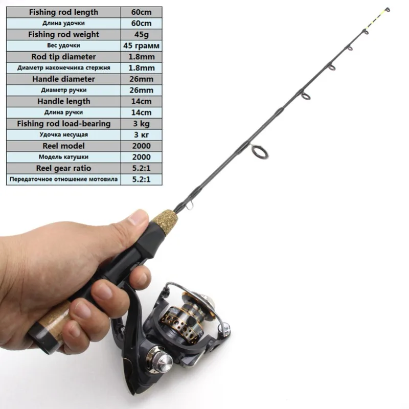 60 ซม.2 เคล็ดลับ Rod Reel Comb - Ice Fishing Reel บทวิจารณ์และราคา