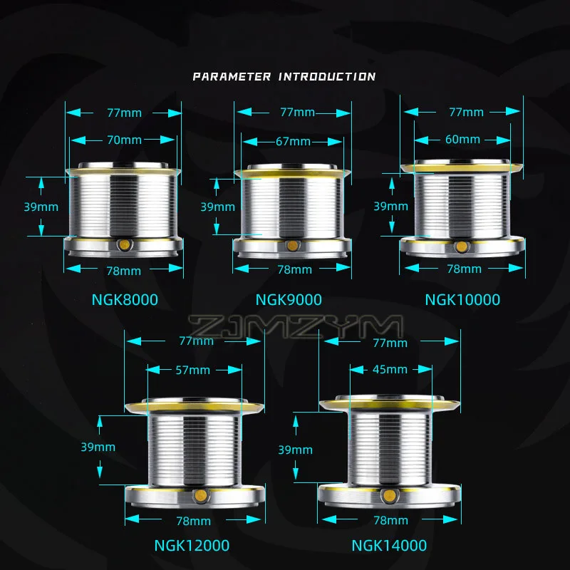 18KG ลากขนาดใหญ่ตกปลา Reels ตก - Reel Spare Spool บทวิจารณ์และราคา