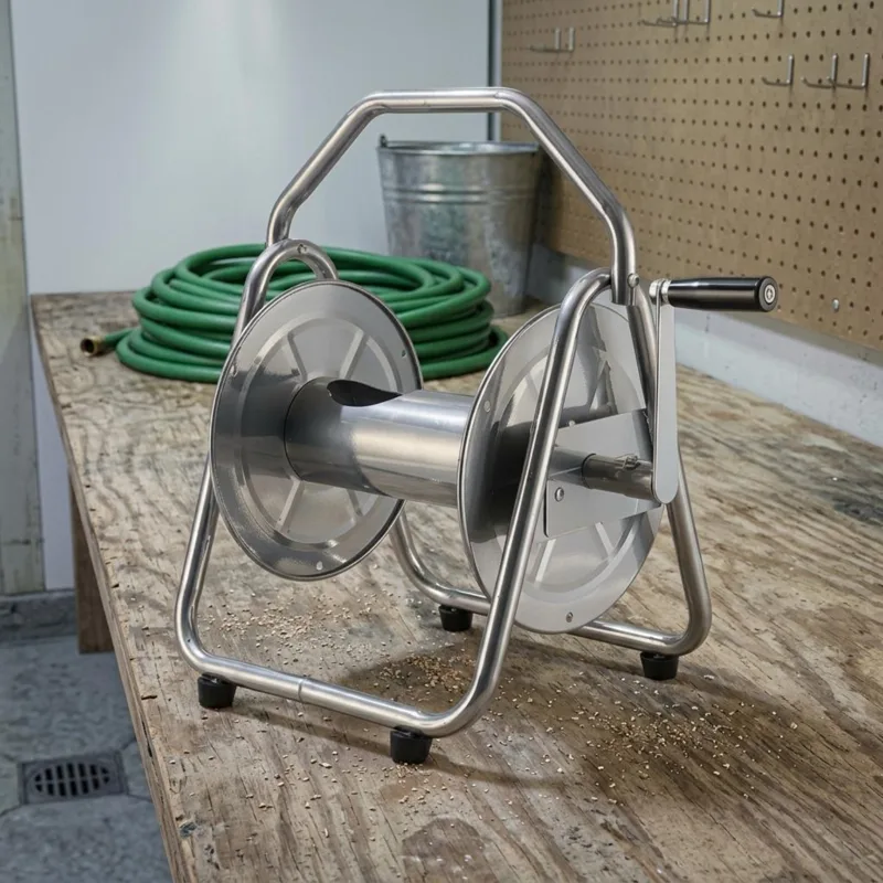 ม้วนเก็บสายยางโลหะแบบหนาพิเศษ  - Reel Handle บทวิจารณ์และราคา