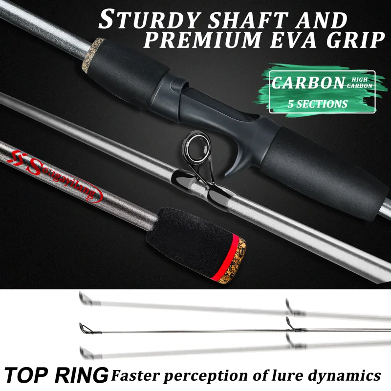 Sougayilang ตกปลา Rod Combo 1. - Spincast Reel บทวิจารณ์และราคา