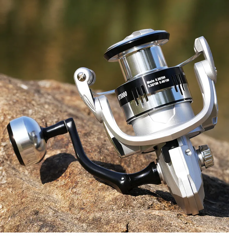 รอกตกปลาสีเงินแบบสปินนิ่ง น้ำห - Reel Drag Knob บทวิจารณ์และราคา